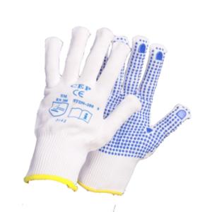 0136 Knitted Nylon Polka Dot Gloves